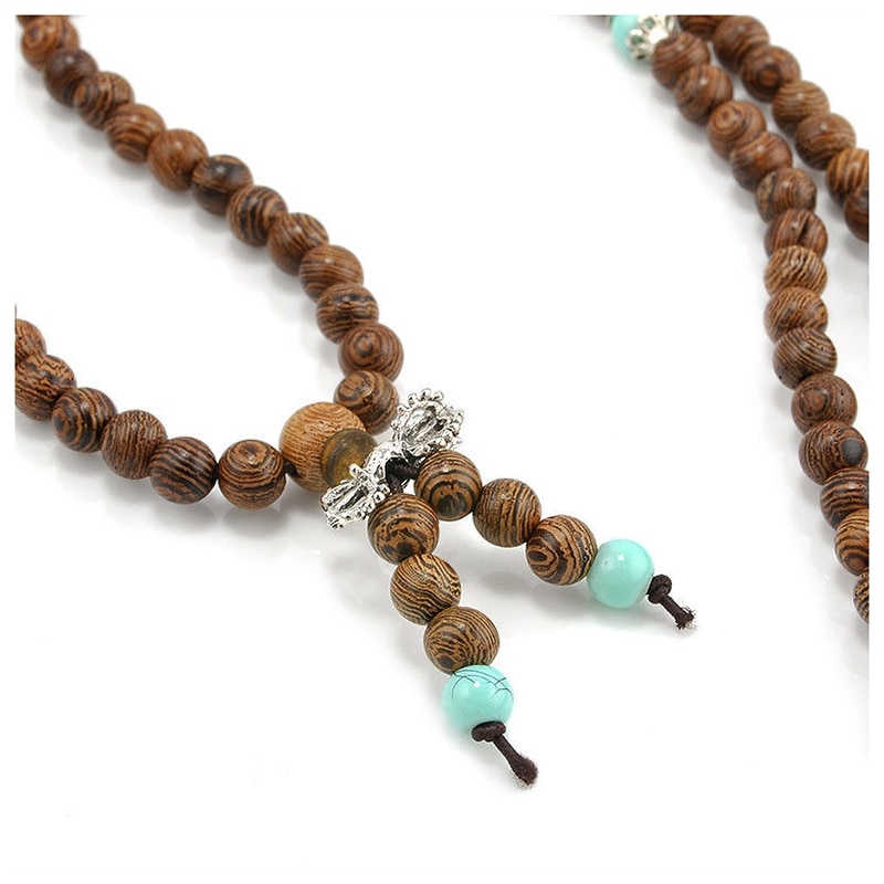 Neu Sandalwood buddhistischen Buddha 108 Gebetskette Mala Armband-Halskette`